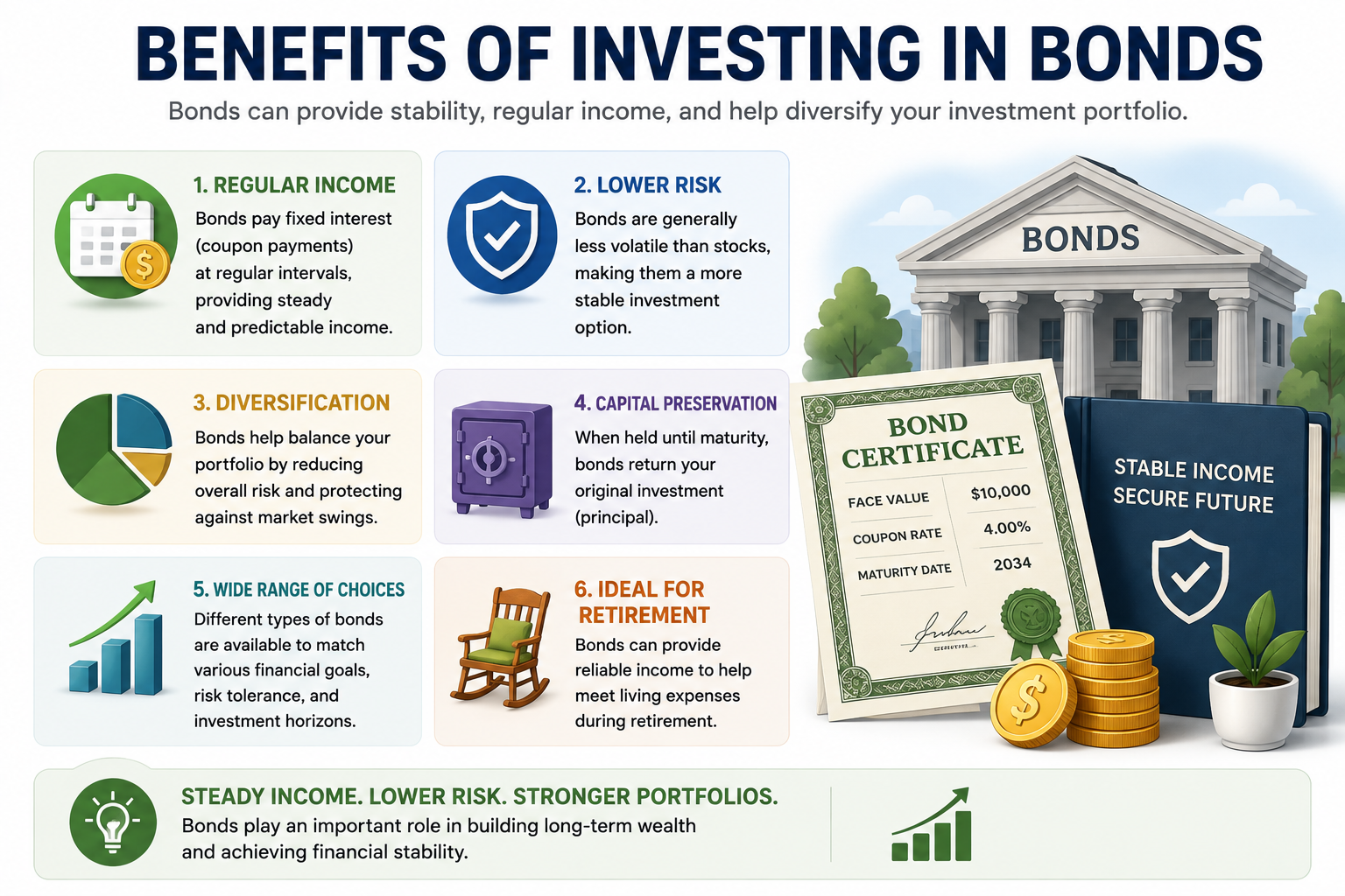 Benefits of investing in bonds