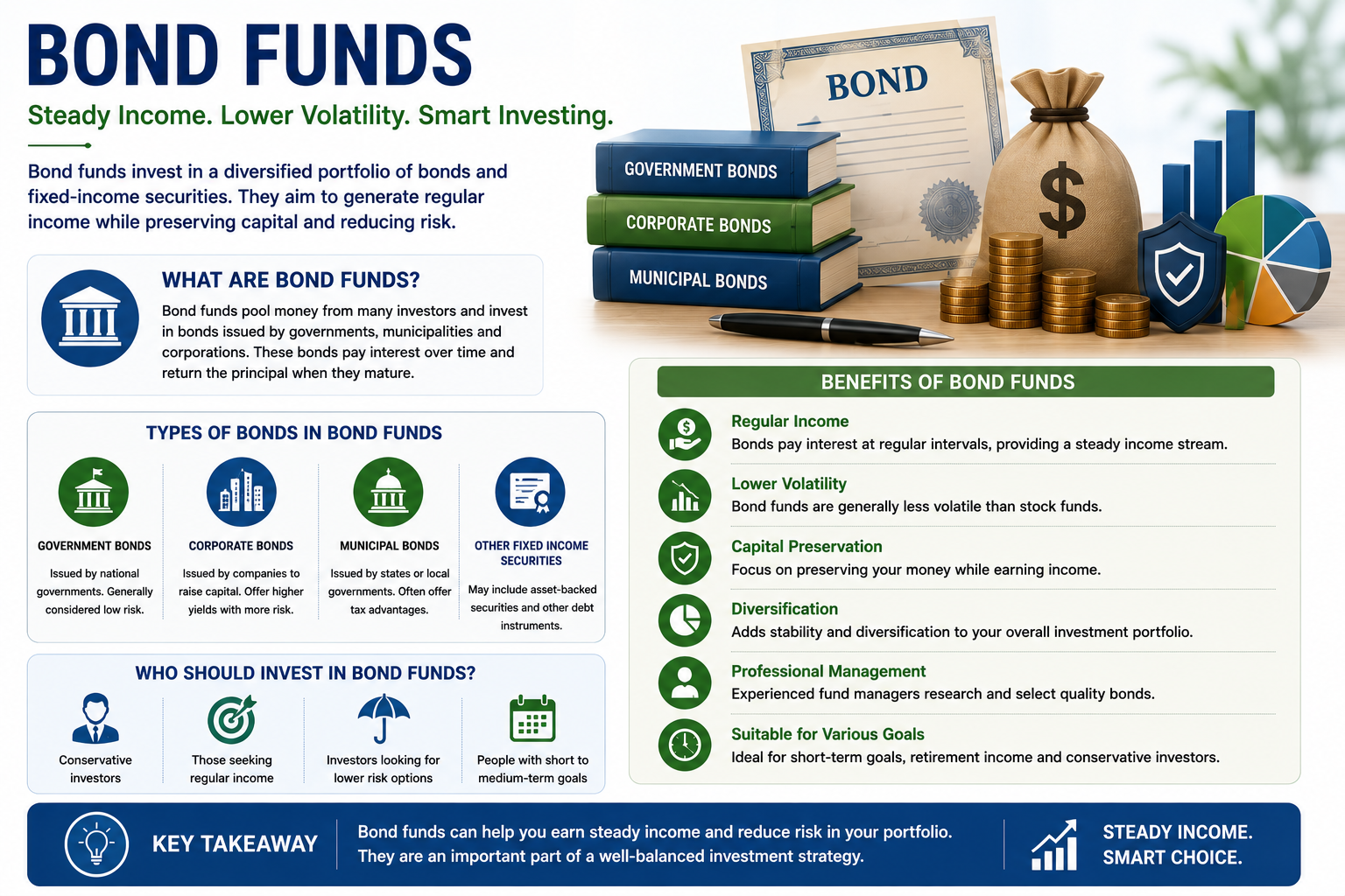 Bond mutual fund portfolio illustration
